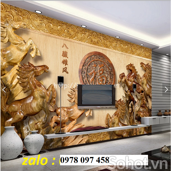 Tranh gạch phong thủy- tranh ngựa