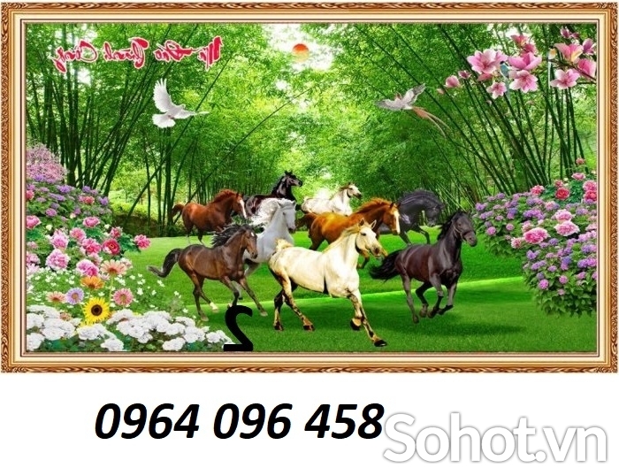 Tranh gạch mã đáo thành công 3d - GCCX33