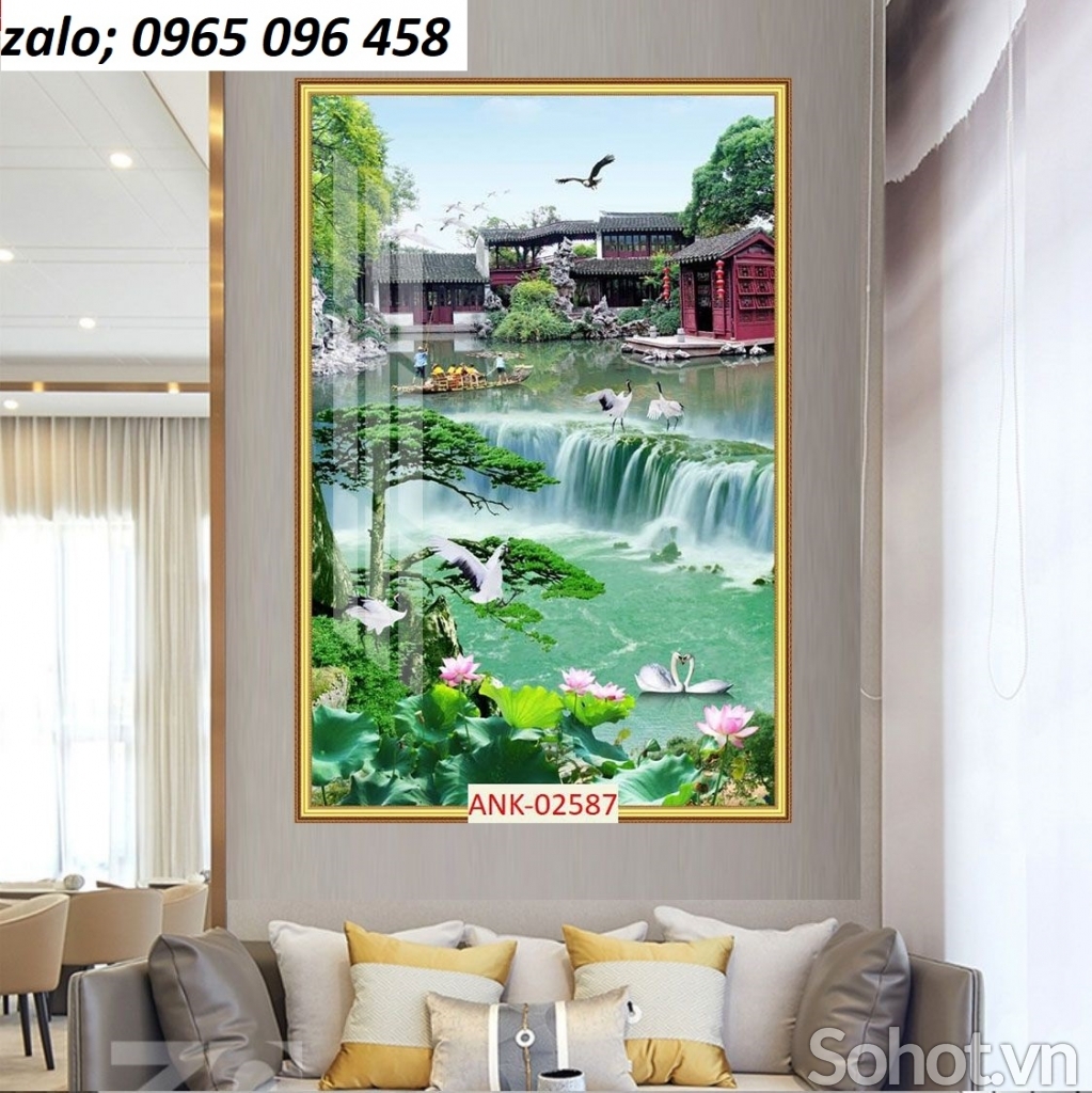 Tranh gạch 3d ốp tường rào - 677BV