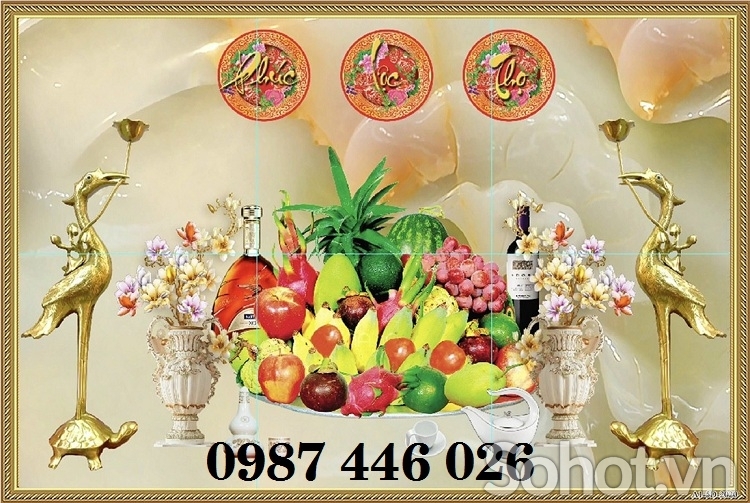 Gạch tranh hoa phòng thờ HP4272