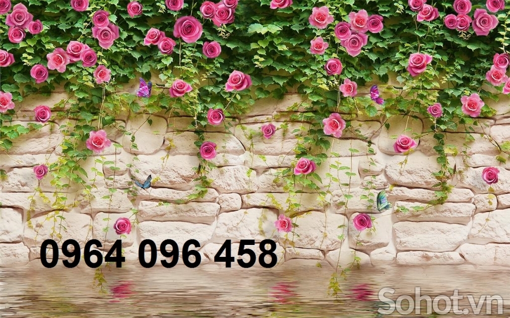 tranh gạch men 3d bông hồng
