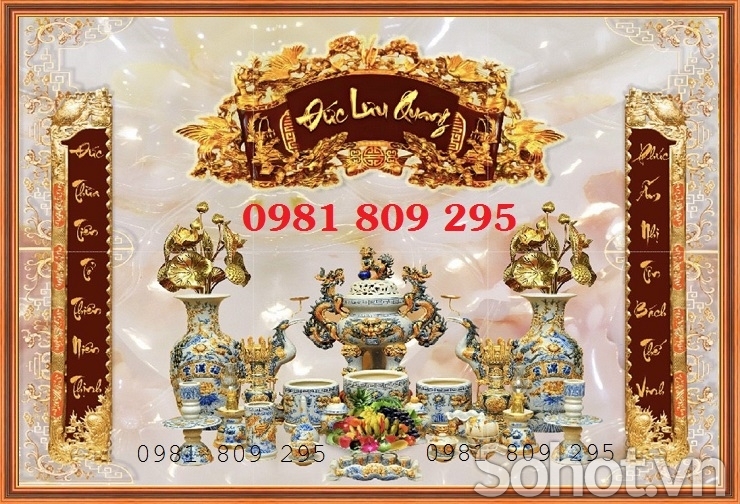 Tranh gạch ốp tường chữ phúc 3d phòng thờ