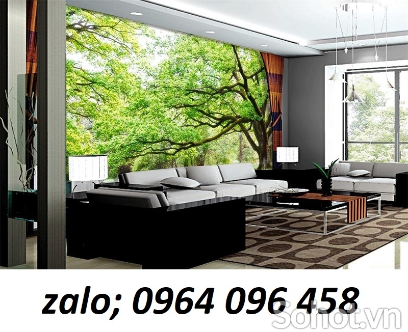 Tranh gạch 3d phong cảnh rừng cây - SKM94