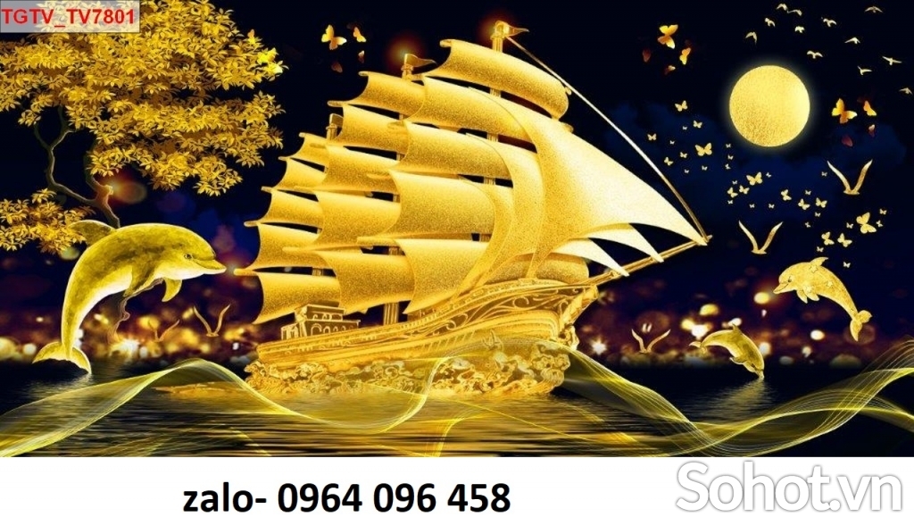 Tranh gạch 3d thuận buồm xuôi gió - CNVV84