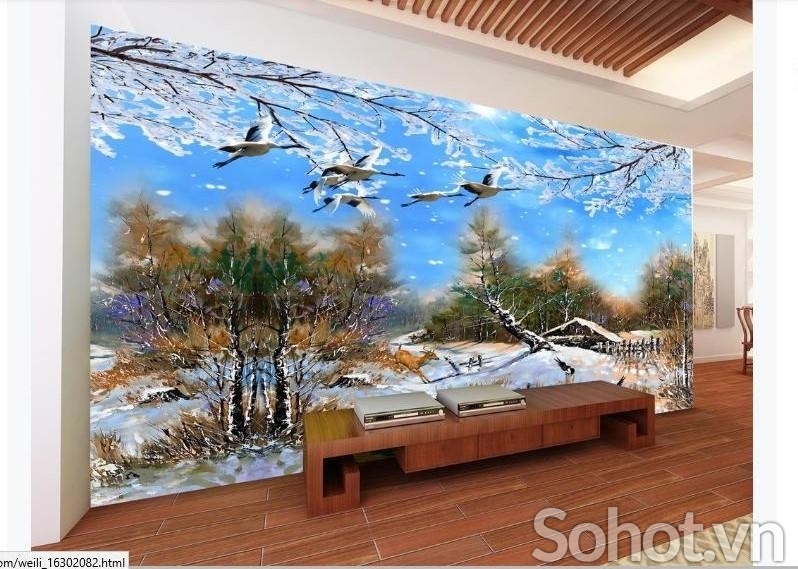 Tranh gạch 3D phòng khách