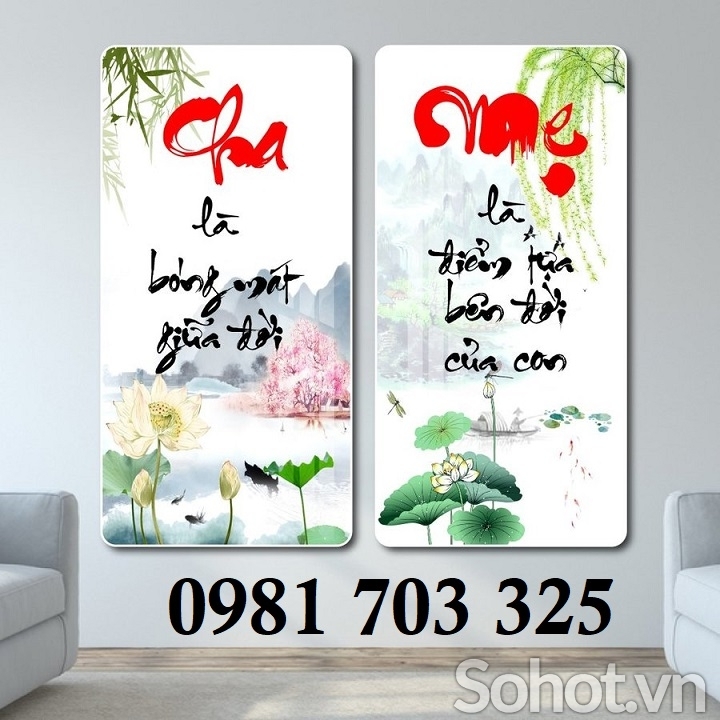 Tranh gạch 3D thư pháp đẹp