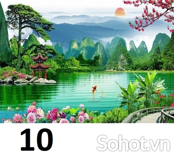 Tranh gạch 3d phong cảnh đồng quê - KKMMN6