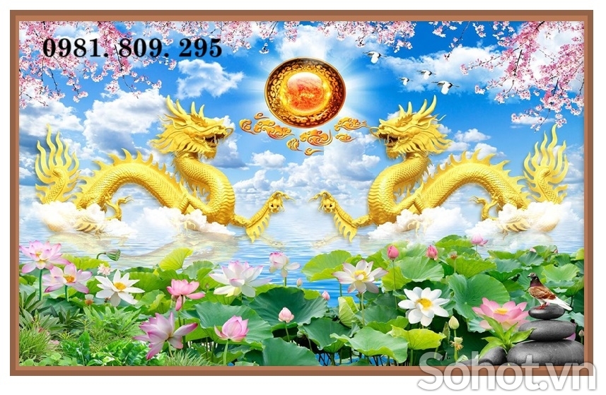 Tranh 3d ốp tường rồng , gạch tranh