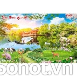 Tranh dán phòng khách - tranh phong cảnh thiên nhiên