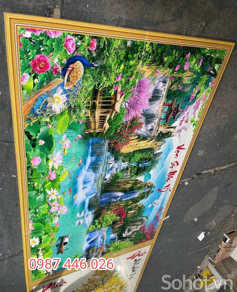 Ảnh thực tế gạch tranh 3d