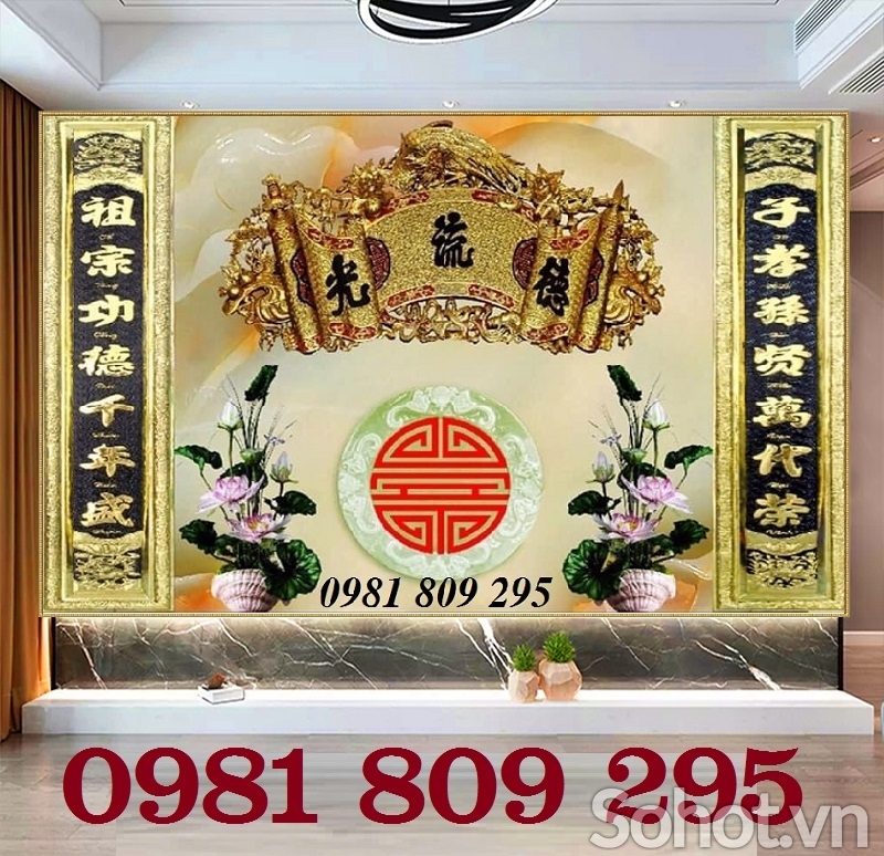 Tranh gạch men phòng thờ