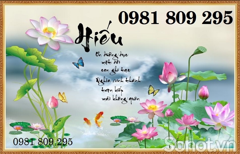 Tranh hoa sen , gạch ốp hoa sen