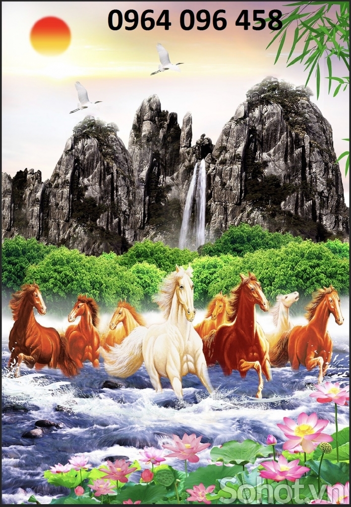 tranh phong thủy tuổi dần - tranh gạch 3d - SL93