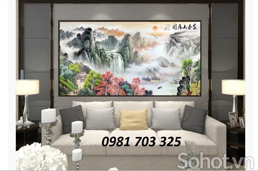 Tranh gạch 3D phòng khách