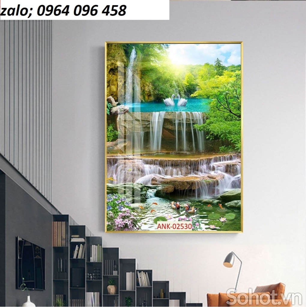 Tranh gạch 3d phong cảnh khổ đứng - 65XCV