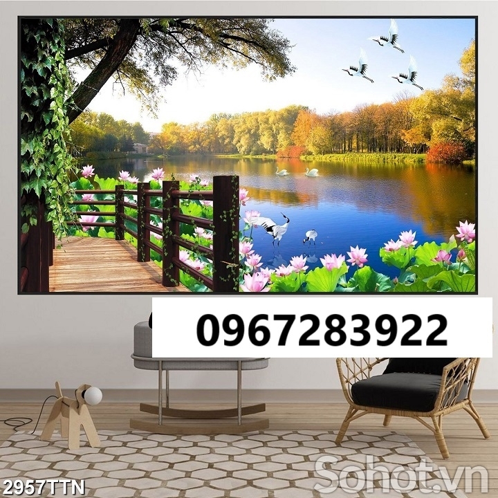 Tranh gạch trang trí đẹp phong cảnh
