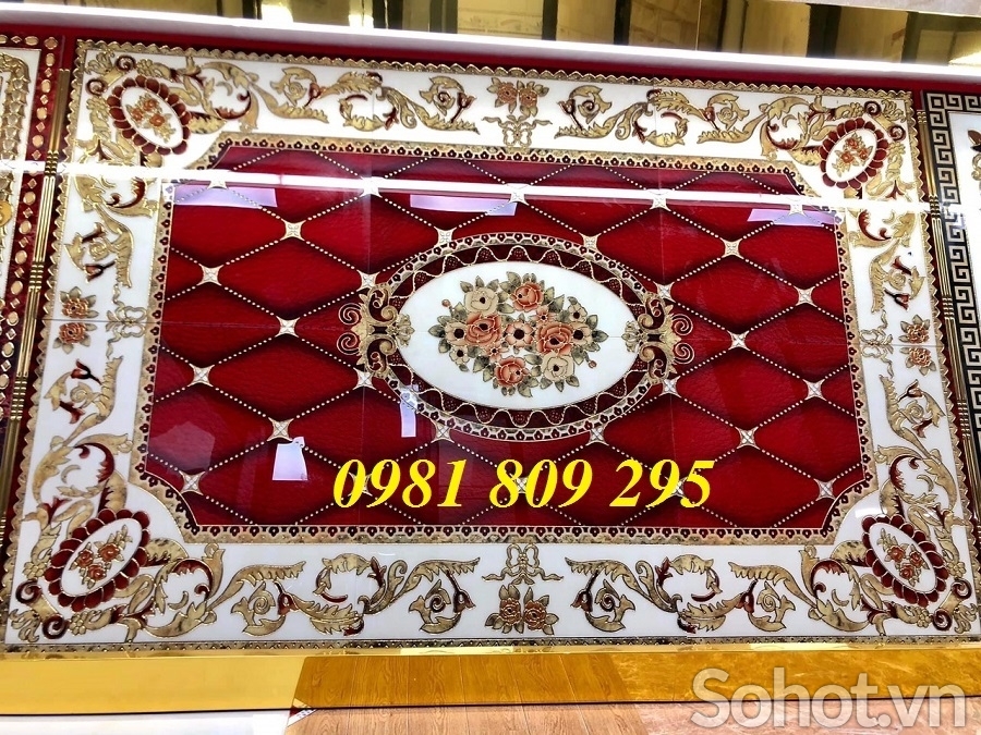 Gạch thảm hình bông cánh sen 1m6x2m4