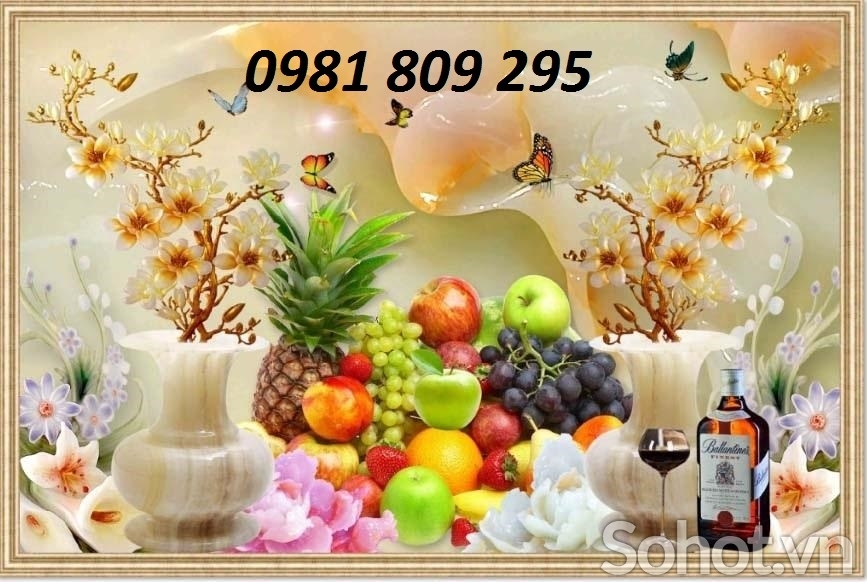 gạch tranh 3d phòng thờ