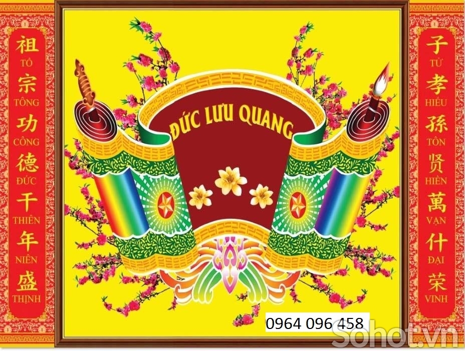 Tranh gạch 3d phòng thờ - MCBN64