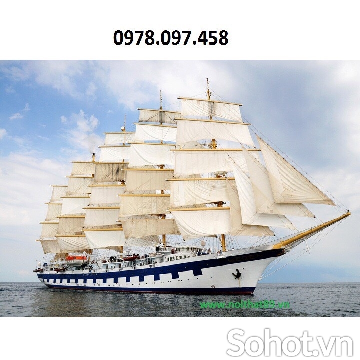 Tranh thuyền buồm- tranh gạch 3D