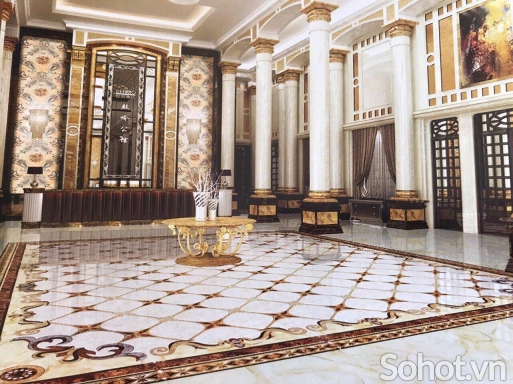 Thảm 3D trang trí-gạch lát sàn phòng khách