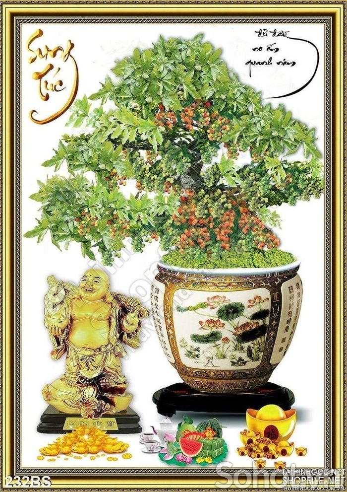 Tranh gạch 3d cây cảnh - DLP09