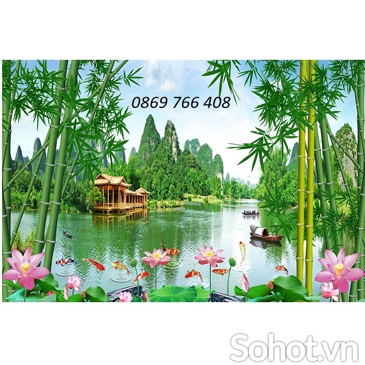 Tranh 3d phong cảnh sơn thủy