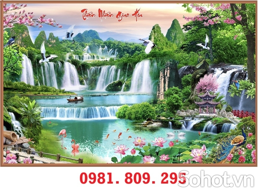 Tranh gạch thiên nhiên giao hòa , gạch tranh JSH999