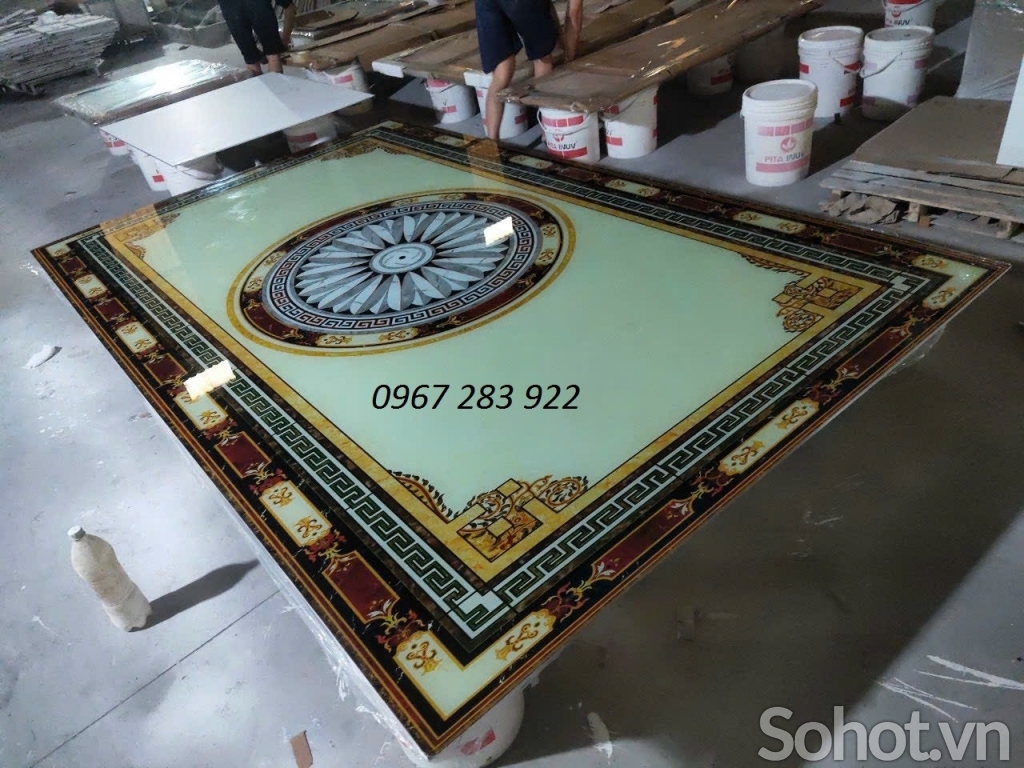 Thảm kính 3d chất liệu kính cường lực