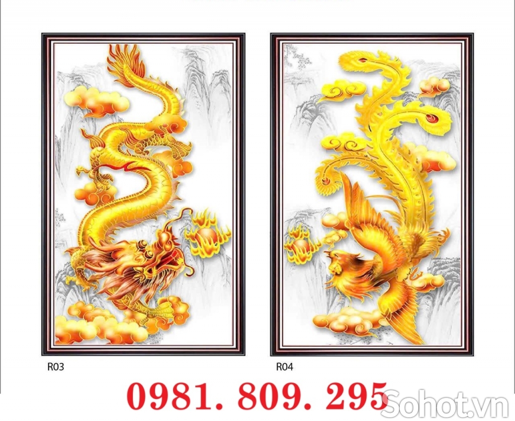 Gạch 3d rồng phượng , tranh gạch