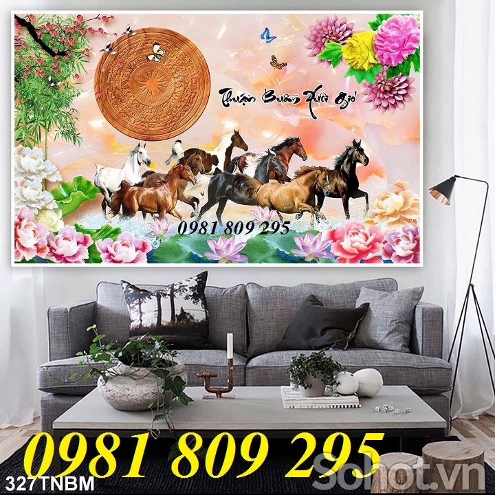 Tranh  gạch mã đáo thành công - tranh gạch men