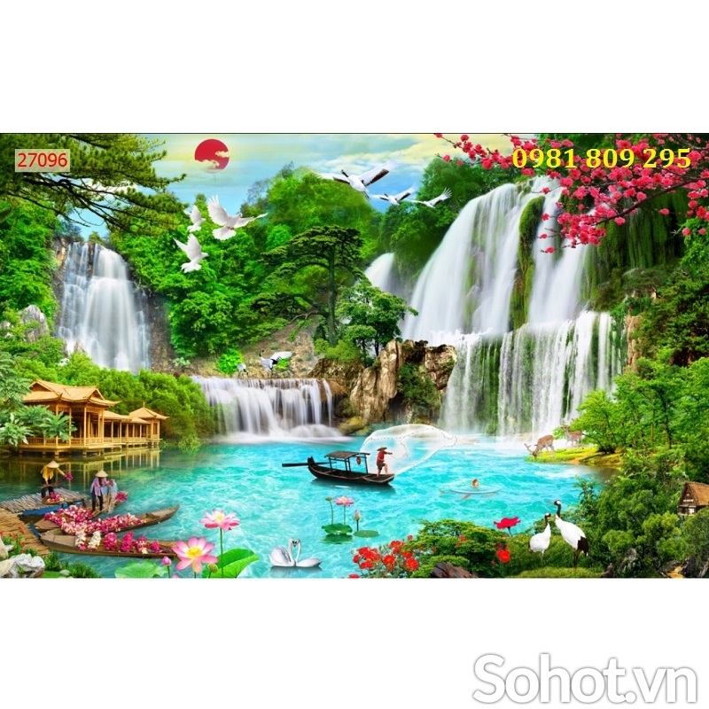 Gạch men 3d phong cảnh , tranh gạch HT365