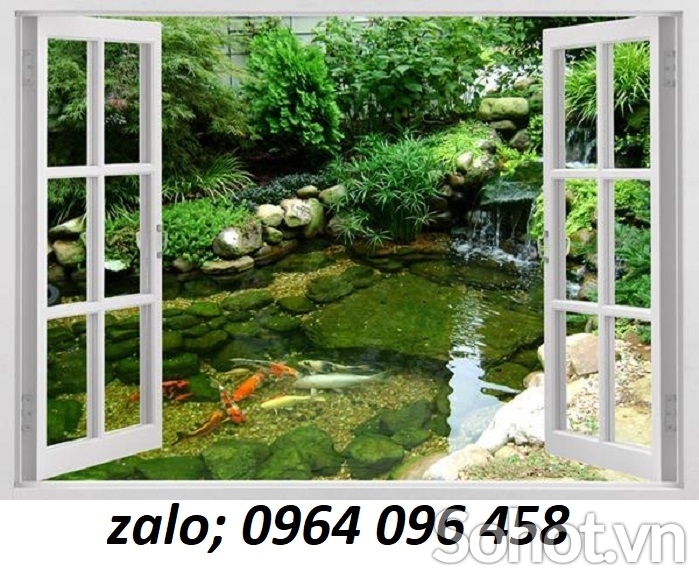 Tranh gạch 3d hình cửa sổ - 954CP