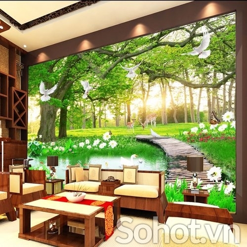 Tranh gạch 3d cây tre trúc - SZ111