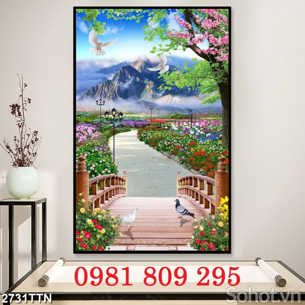 Tranh gạch men , tranh khổ đứng