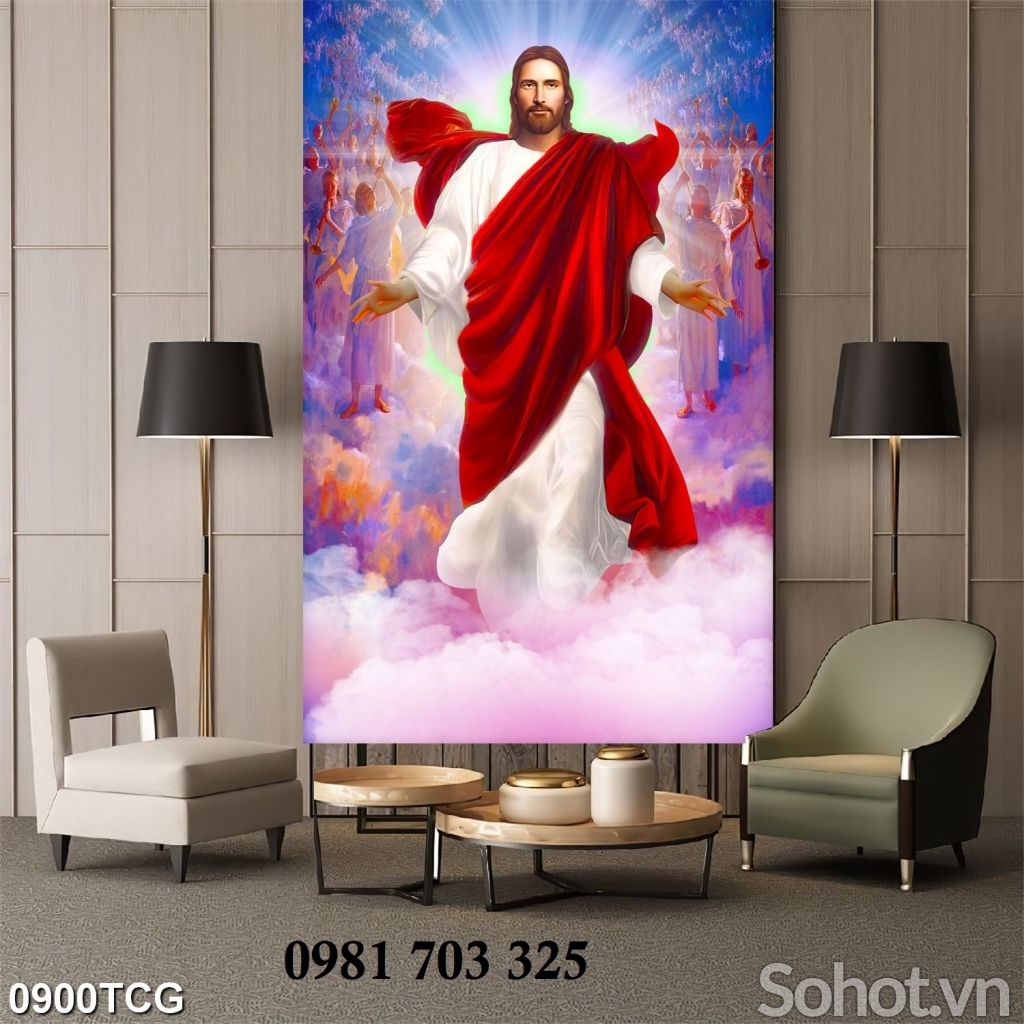 Tranh gạch công giáo trang trí 3d