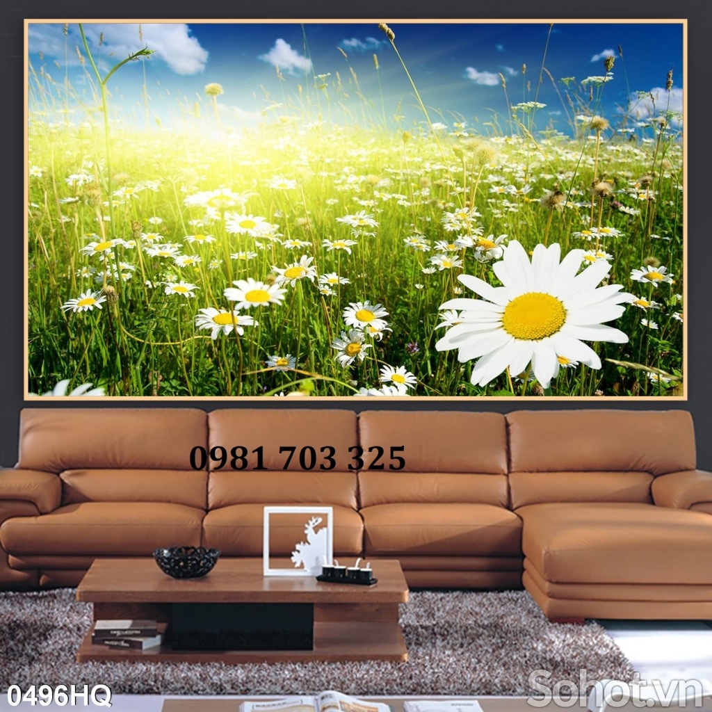 Tranh gạch 3D vườn hoa trang trí