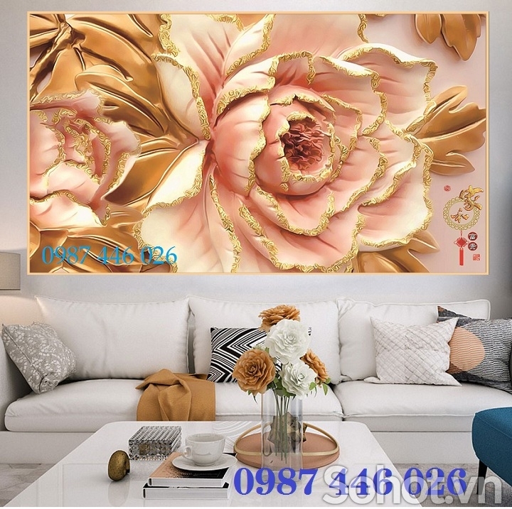 Tranh gạch men hoa 3d HP92