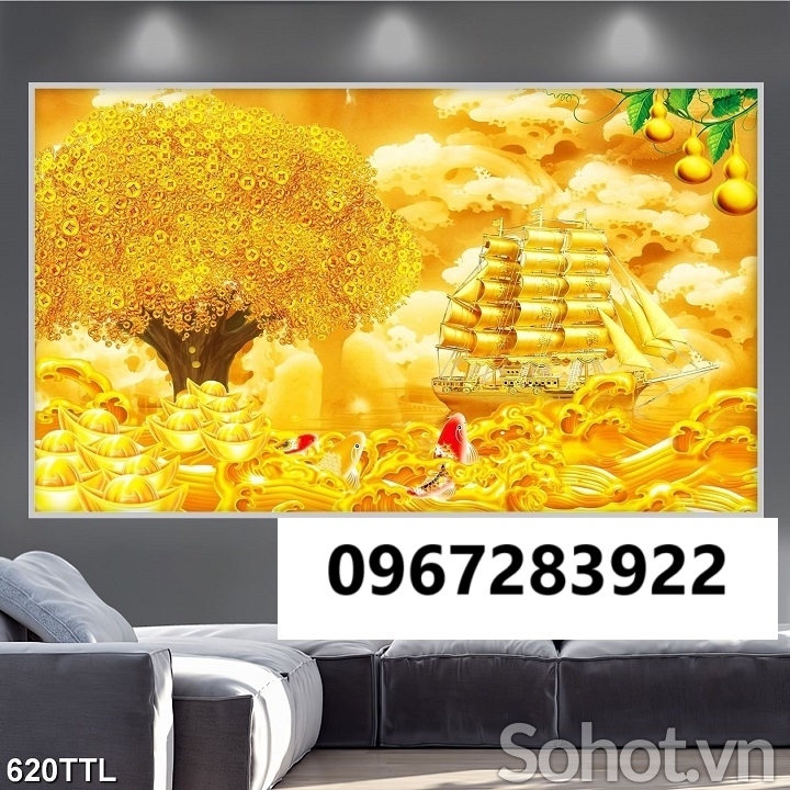 Tranh gạch tài lộc trang trí