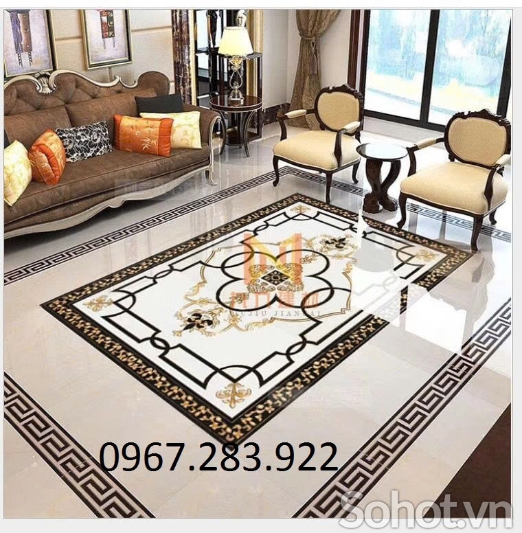 Thảm gạch đẹp ốp sang trọng 3D
