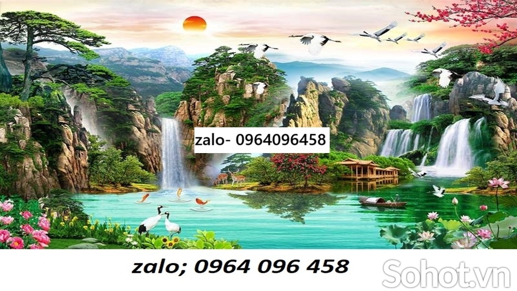Tranh gạch men 3d phong cảnh đồn quê - MXVC43