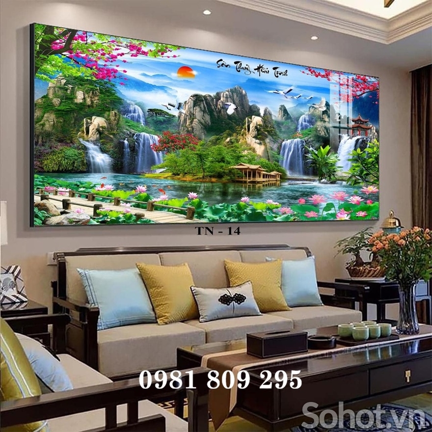 Tranh 3d phong cảnh , gạch men cao cấp