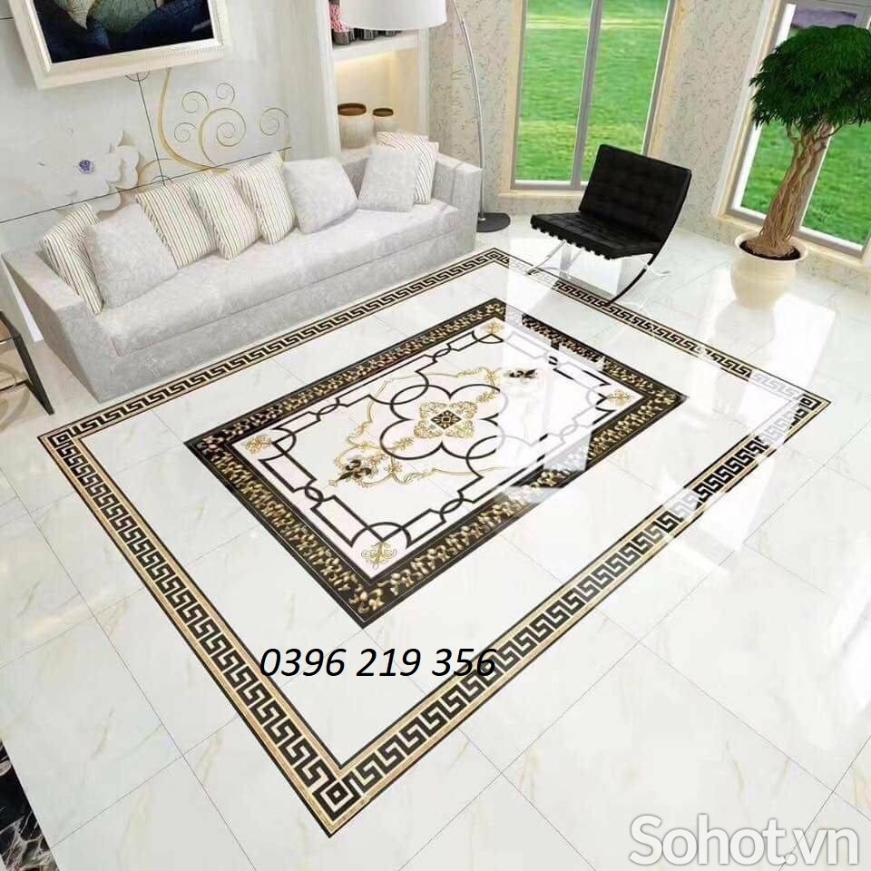Thảm gạch sàn trang trí phòng khách