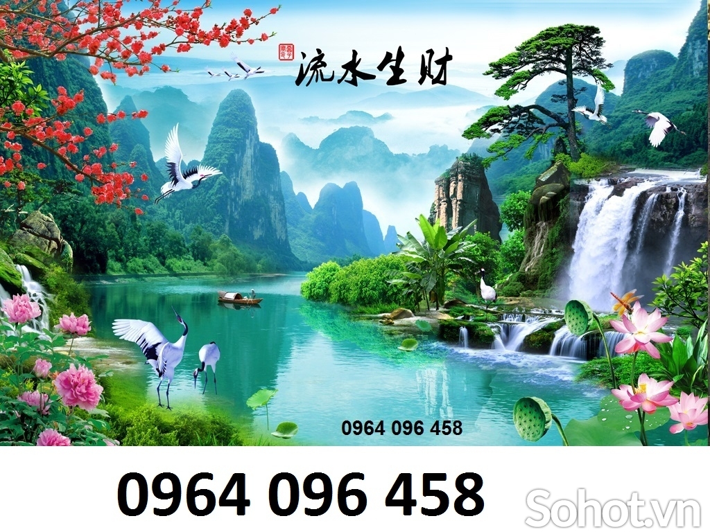 Tranh gạch 3d tùng hạc - Q95
