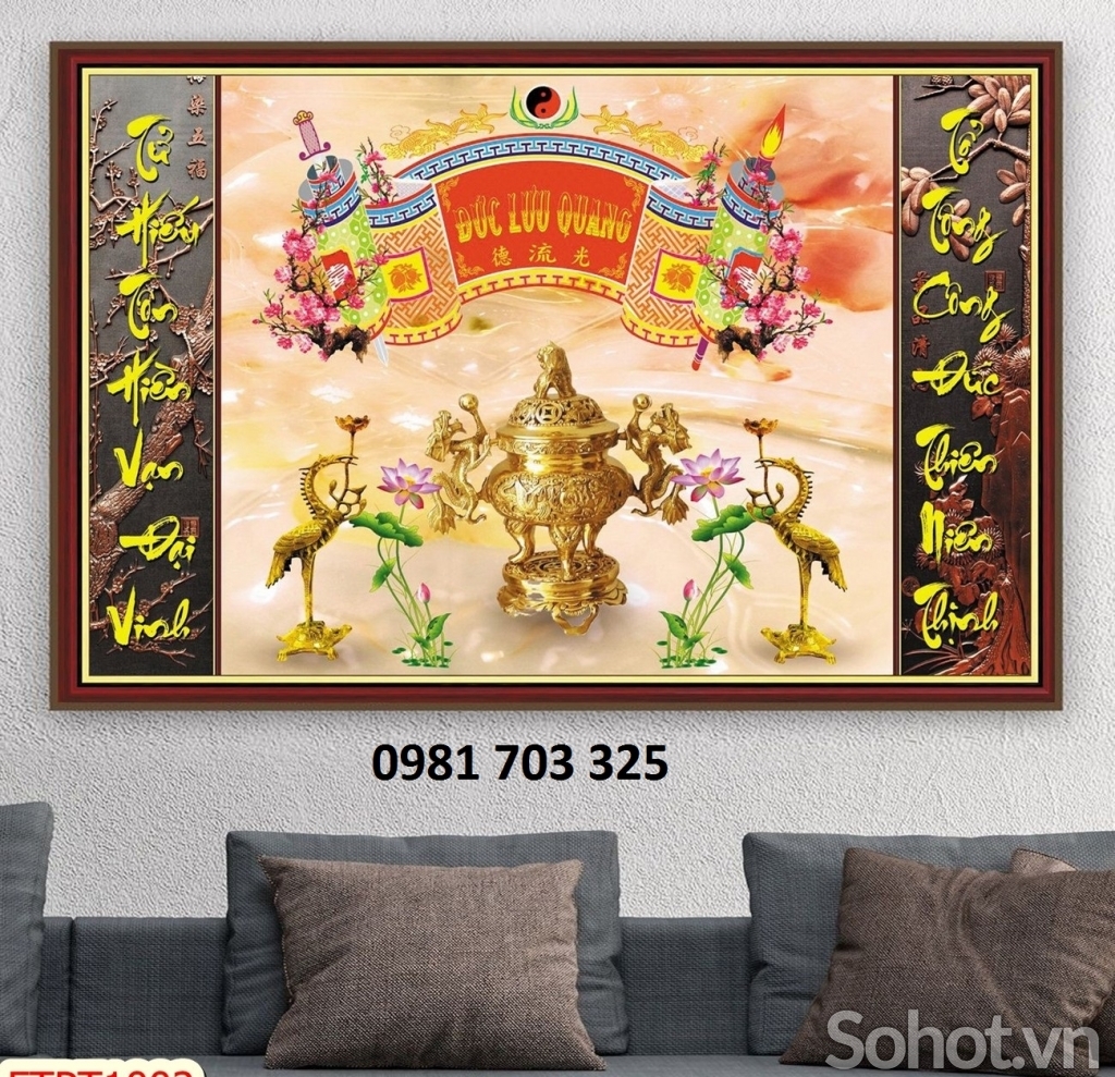 Gạch tranh phòng thờ-gạch ốp tường