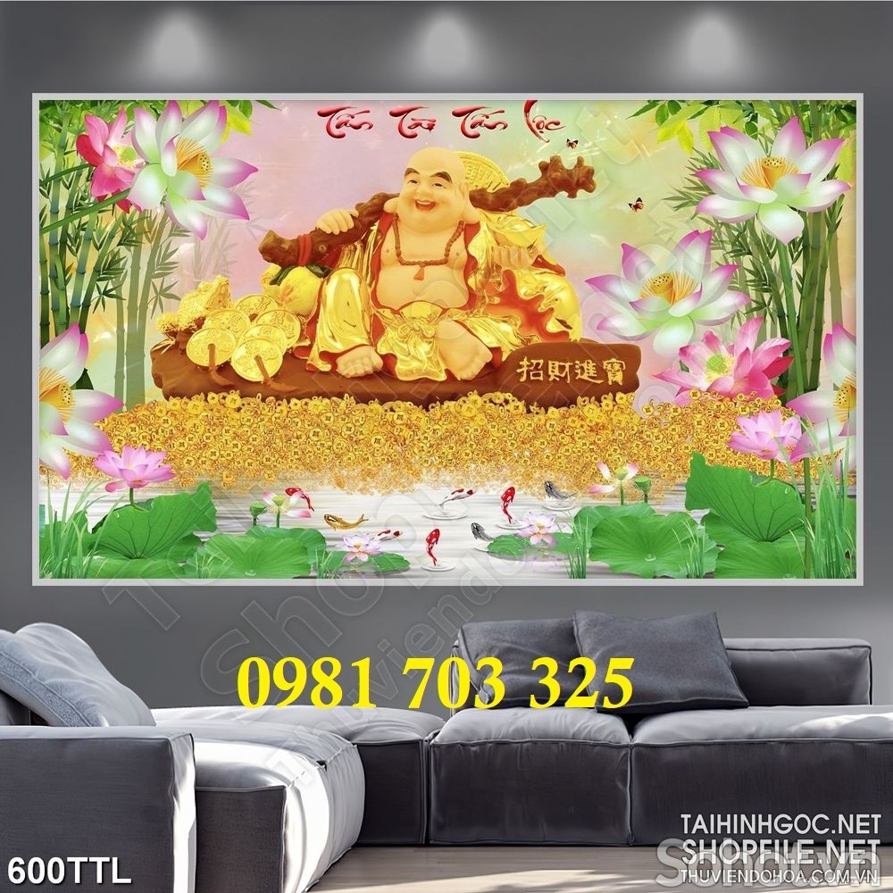 Tranh gạch kim tiền 3D trang trí