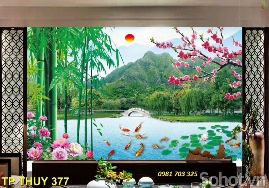 Tranh gạch 3D trang trí- tranh phong cảnh