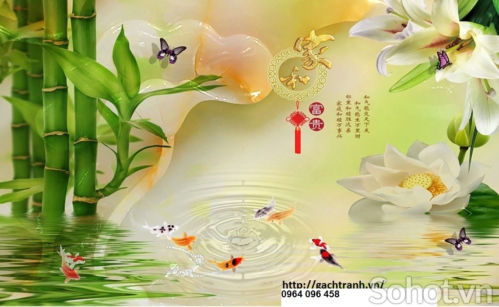 Tranh gạch 3d hoa ngọc - HVCC4