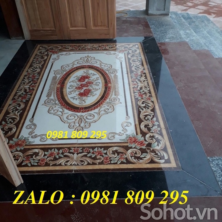 Thảm gạch trang trí khắc kim hp993