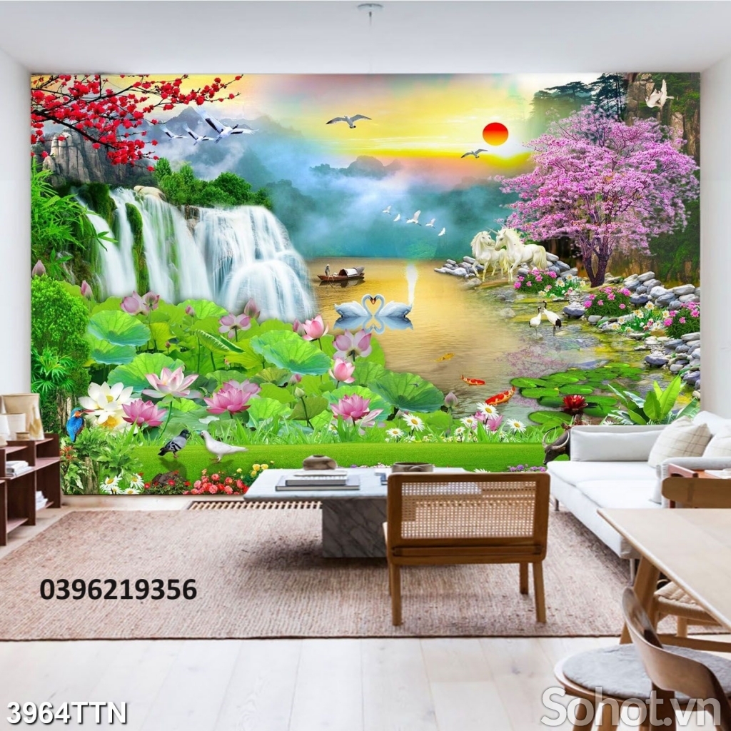 Tranh thác nước trang trí